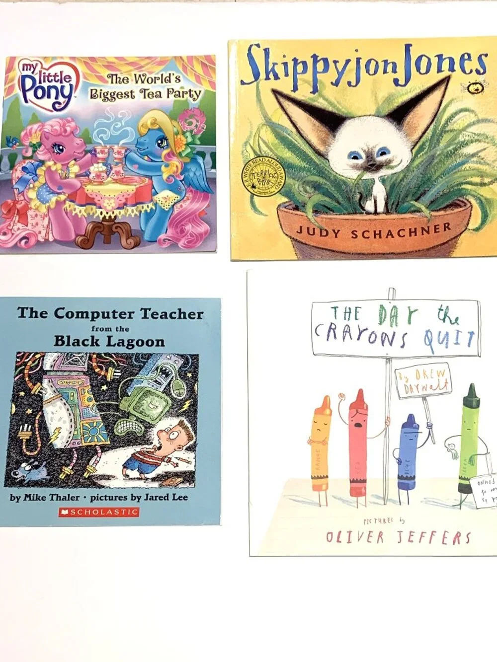 Set of 4 Children Books My Little Pony, Skippyjon Jones, The Computer Teacher